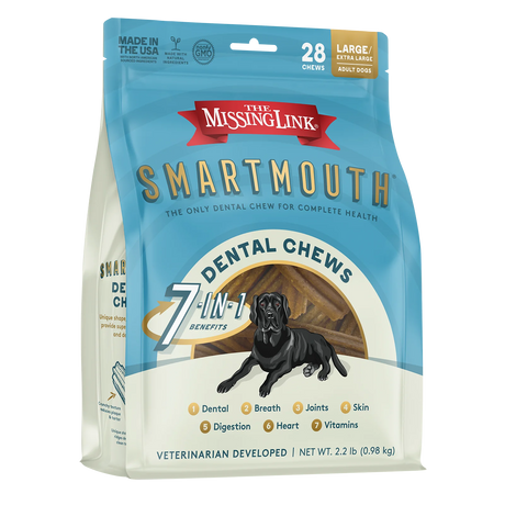 The Missing Link Smartmouth Dental Chew For Dogs / 28 Count