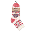 C.W. Hart Cozy Cabin Snowflake Sock With Aloe - Red/White Red/White