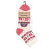 C.W. Hart Cozy Cabin Snowflake Sock With Aloe - Red/White Red/White