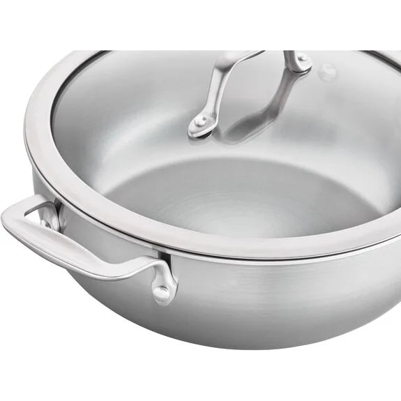 Zwilling Spirit 3-Ply 10-inch Stainless Steel Perfect Pan with Helper Handle and Lid