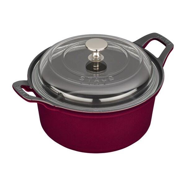 Staub 2.75 QT Round Glass Lid Cocotte Grenadine