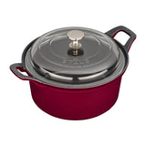 Staub 2.75 QT Round Glass Lid Cocotte Grenadine