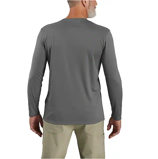 Carhartt Men's Force Sun Defender Lightweight Long-Sleeve Logo Graphic T-Shirt