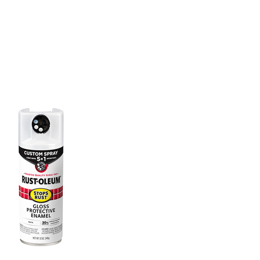 Rustoluem Stops Rust Protective Enamel with Custom 5-in-1 Spray Paint - White