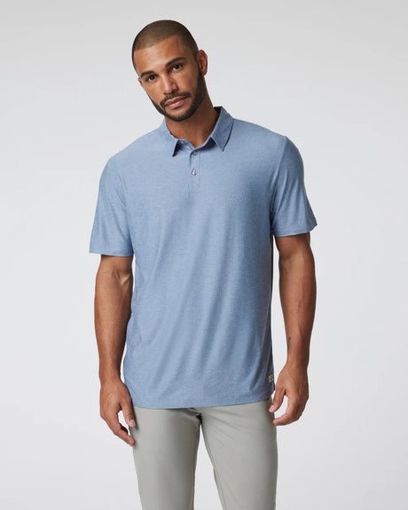 Vuori Strato Tech Polo - Chambray Heather