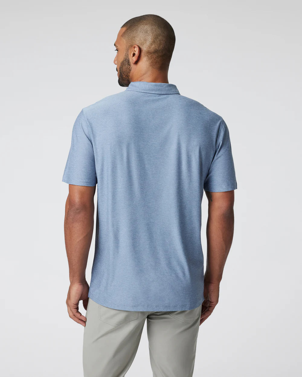 Vuori Strato Tech Polo - Chambray Heather