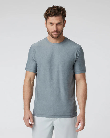 Vuori Strato Tech Tee - Dusty Blue Heather