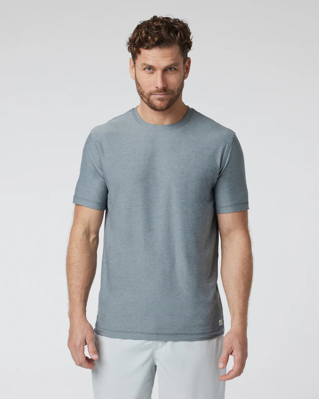 Vuori Strato Tech Tee - Dusty Blue Heather