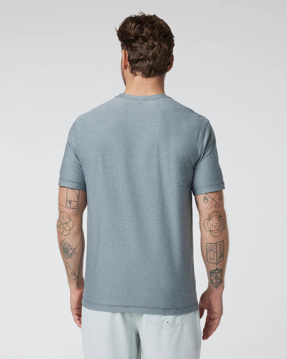Vuori Strato Tech Tee - Dusty Blue Heather