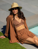 Carve Designs Suki Linen Short - Rum Chambray