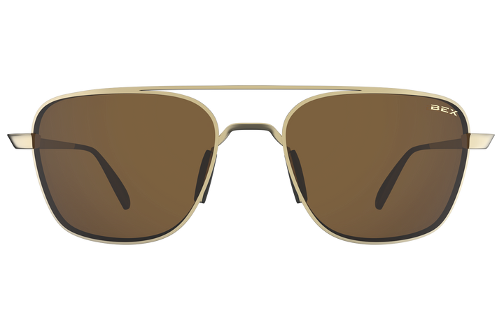 BEX Mach Sunglasses Matte Gold / Brown