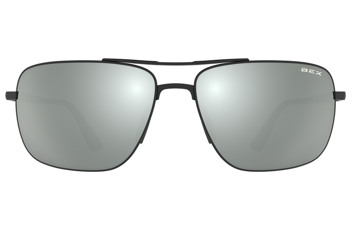 BEX Porter Sunglasses Matte Black / Gray (silver flash)