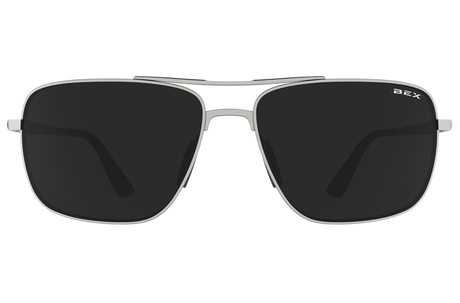 BEX Porter Sunglasses Matte Silver / Gray