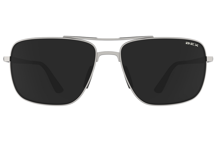 BEX Porter Sunglasses Matte Silver / Gray