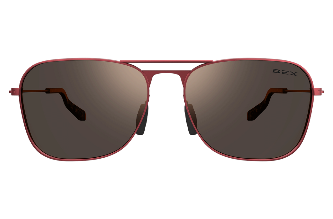 BEX Ranger Sunglasses Burgundy / Gray (rose gold flash)