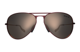 BEX Wesley Sunglasses Burgundy / Gray (rose Gold Flash)