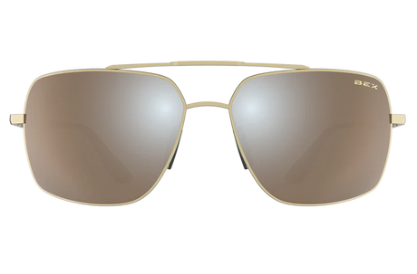 BEX Wing Sunglasses Matte Gold / Brown (silver flash)