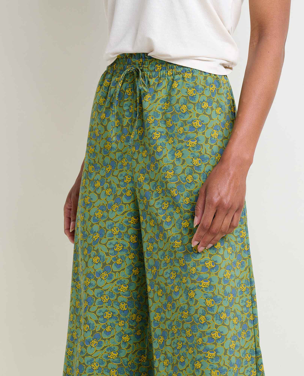 Toad & Co Sunkissed Wide Leg Pant - Epidote Camellia Print