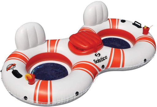 Solstice Super Chill Two Person Float With Cooler Red/wht