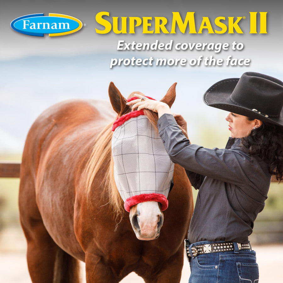 Farnam Companies SuperMask II Horse Fly Mask without Ears - Various Sizes