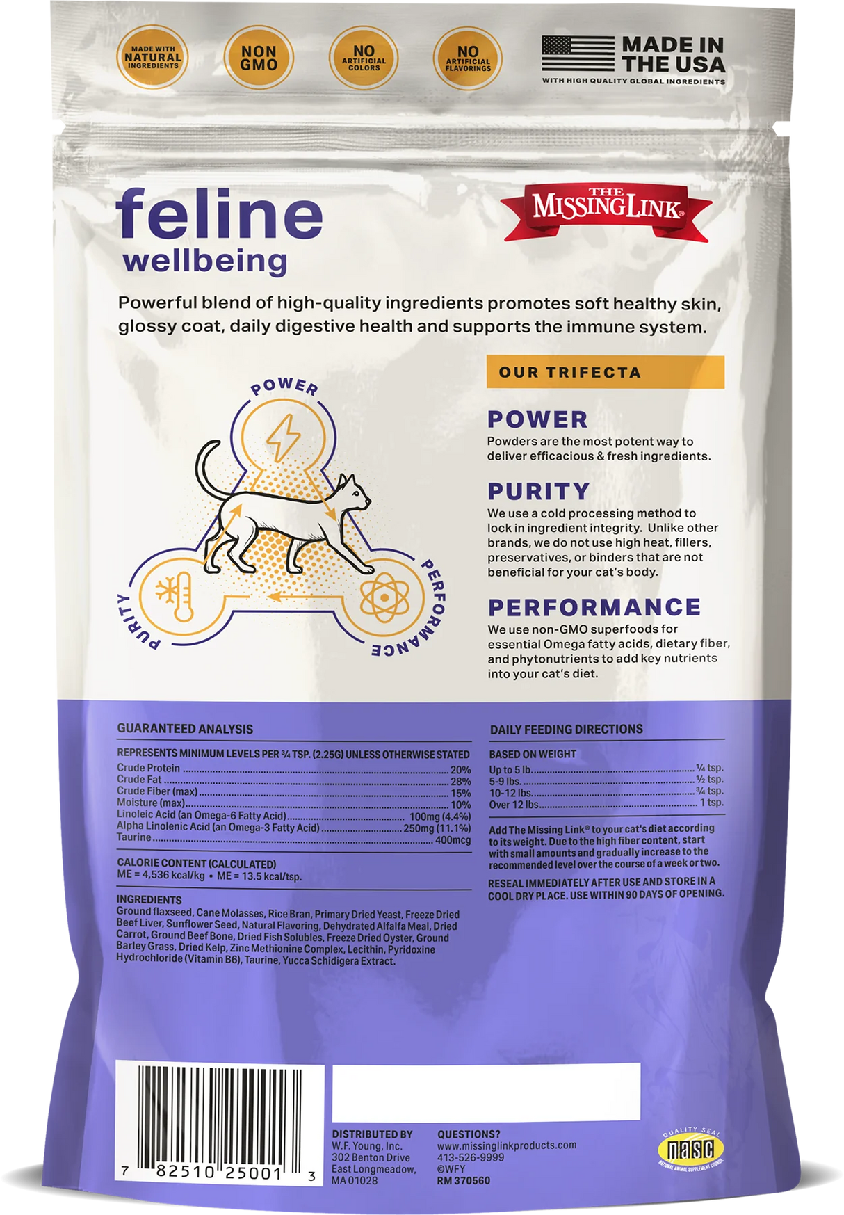 The Missing Link Superfood Supplement Powder - Feline Wellbeing - 6oz.