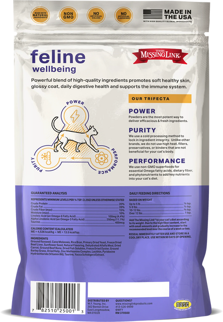 The Missing Link Superfood Supplement Powder - Feline Wellbeing - 6oz.