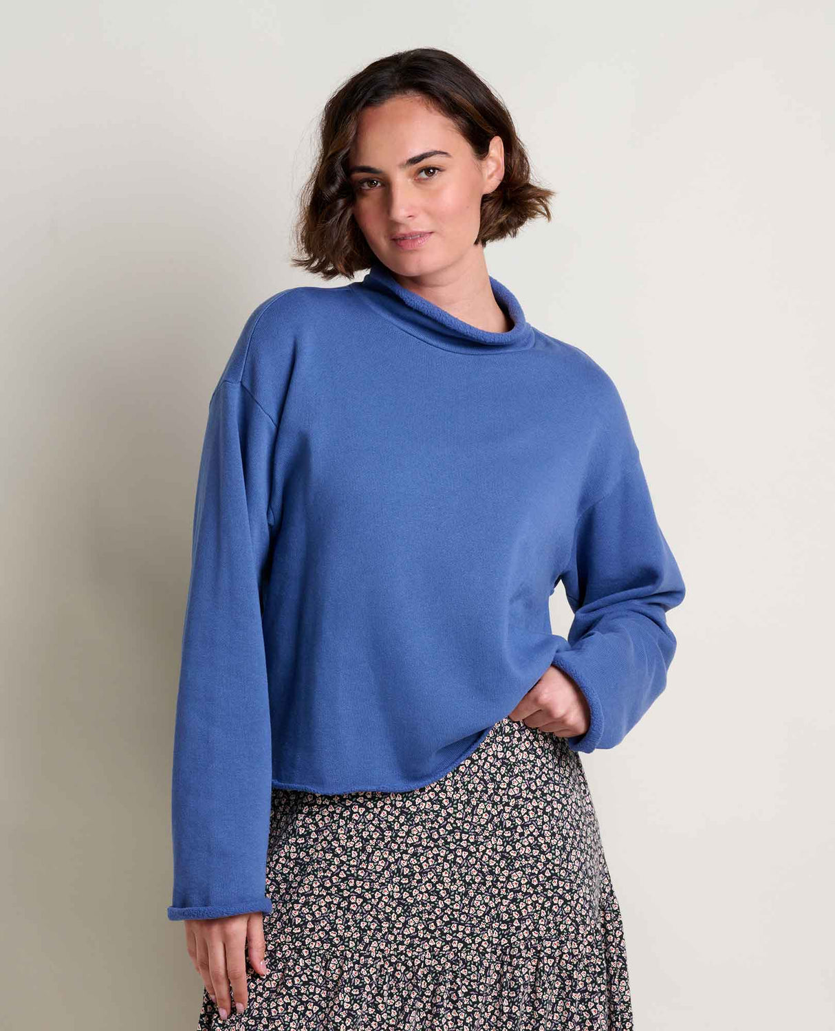 Toad Co. Womens Fernscape Roll Neck Pullover Kyanite