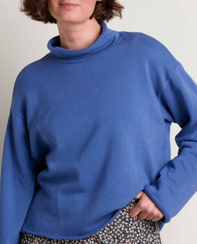 Toad Co. Womens Fernscape Roll Neck Pullover Kyanite
