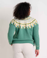 Toad & Co Women's Moss Point Henley Sweater - Ivy Fair Isle Ivy Fair Isle