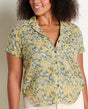 Toad & Co Women's Camp Cove Short Sleeve Shirt Mantis Kalamkari Print