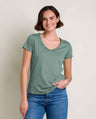 Toad Co. Womens Marley Short Sleeve V Tee Laurel