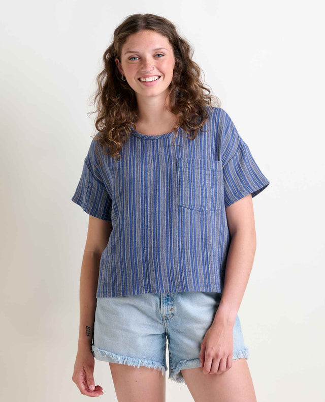 Toad & Co Tate Double Weave Shirt - Kyanite Stripe Kyanite Stripe