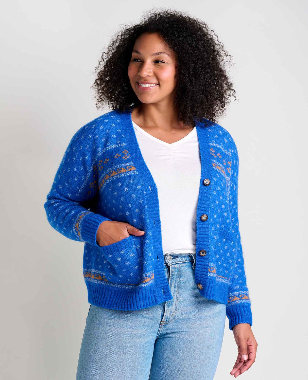 Toad & Co Women's Toddy Cardigan - Nautical Fair Isle Nautical Fair Isle