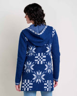 Toad & Co Women's Merino Heartfelt Hoodie - Midnight Snowflakes Midnight Snowflakes