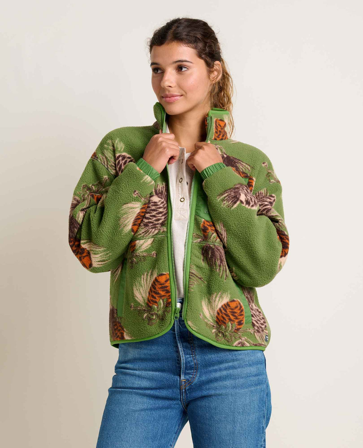 Toad Co. Womens Campo Fleece Jacket Artichoke pinecone