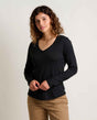 Toad Co. Womens Marley Long Sleeve V Tee True black