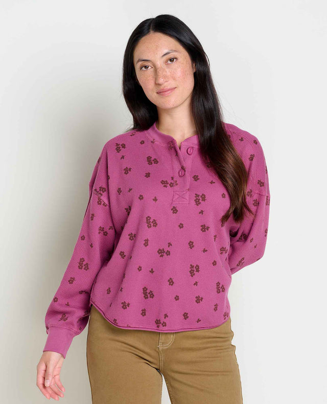 Toad & Co Women's McCloud Henley - Violet Floral Print Violet Floral Print