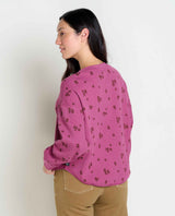 Toad & Co Women's McCloud Henley - Violet Floral Print Violet Floral Print