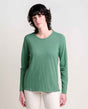 Toad & Co Women's Primo Long-Sleeve Crew - Ivy Ivy