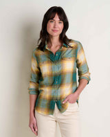 Toad Co. Womens Re-form Flannel Long Sleeve Shirt Atlantic ombre