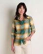 Toad Co. Womens Re-form Flannel Long Sleeve Shirt Atlantic ombre
