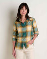 Toad Co. Womens Re-form Flannel Long Sleeve Shirt Atlantic ombre