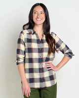 Toad & Co Women's Re-Form Flannel Long-Sleeve Shirt - Barley Buffalo Check Barley Buffalo Check