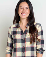 Toad & Co Women's Re-Form Flannel Long-Sleeve Shirt - Barley Buffalo Check Barley Buffalo Check