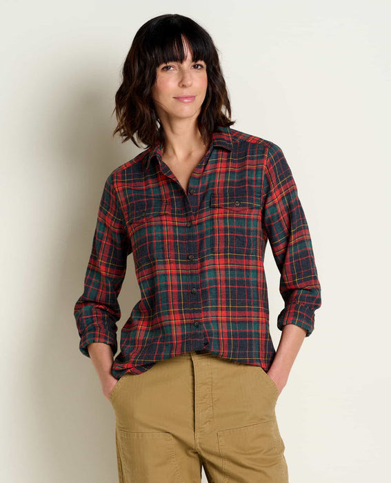Toad & Co Women's Re-form Flannel Ls Shirt Black