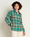Toad & Co Women's Re-form Flannel Ls Shirt Cyan