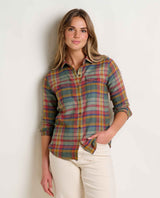 Toad Co. Womens Re-form Flannel Long Sleeve Shirt Yucca madras