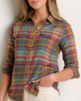 Toad Co. Womens Re-form Flannel Long Sleeve Shirt Yucca madras