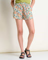 Toad & Co Women's Sunkissed Pull-On Short II - Papaya Geranium Print Papaya Geranium Print