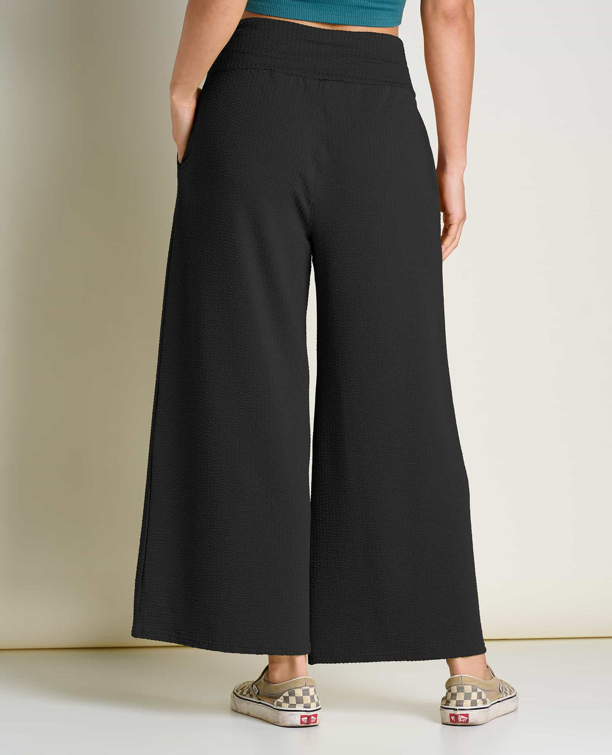 Toad & Co Women's Chaka Wide Leg Pant - Black Texture Balck Texture